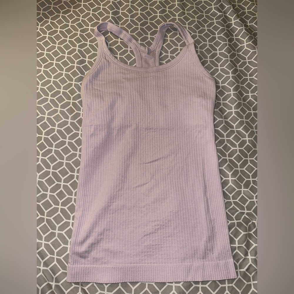 lululemon Ebb to be tank top. Size 2. light purple